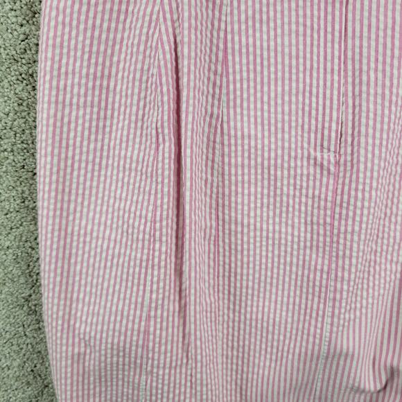 Lilly Pulitzer Adeline Dress Womens 2 Pink White Stripe Seersucker Mini Ruffles - Picture 11 of 12